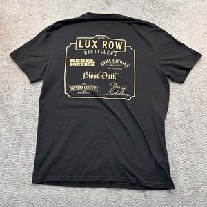 Lux Row Distillers Bourbon T-Shirt Mens Large Rebel Blood Oath Extra Brooks